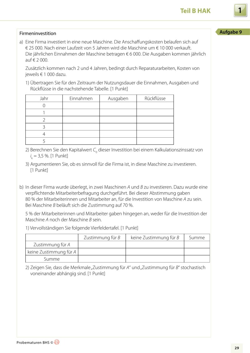 Mathematik BHS - Maturavorbereitung
