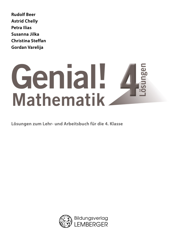 Genial! Mathematik 4 Lösungen ALTER LEHRPLAN