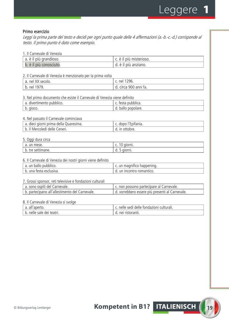 Italienisch Kompetent in B1? Übungsbuch inkl. Audio-CD