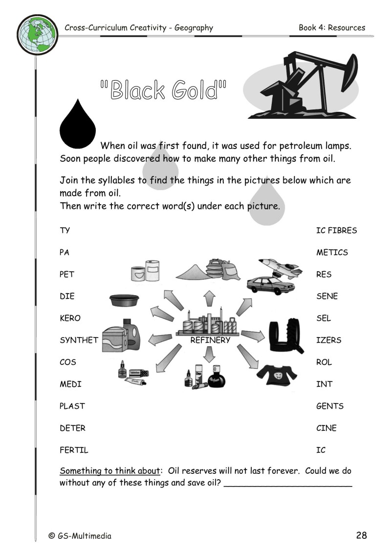 Cross Curriculum Creativity – Geography – Book 4: Resources