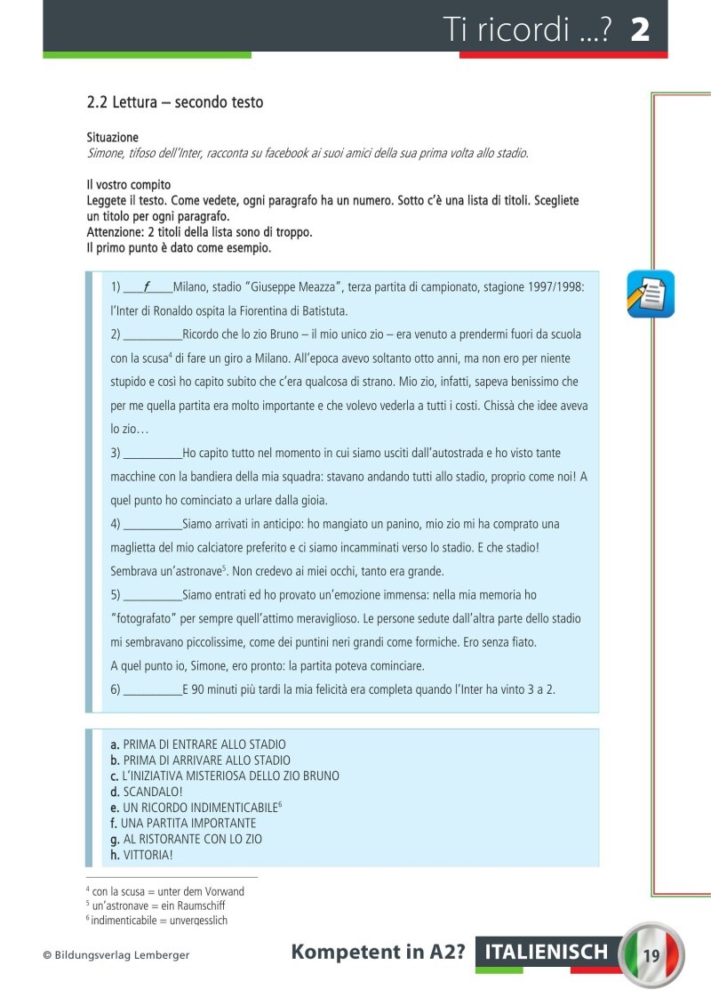 Italienisch – Kompetent in A2?_Übungsbuch / mit Audio-Files; inkl. Audio-CD