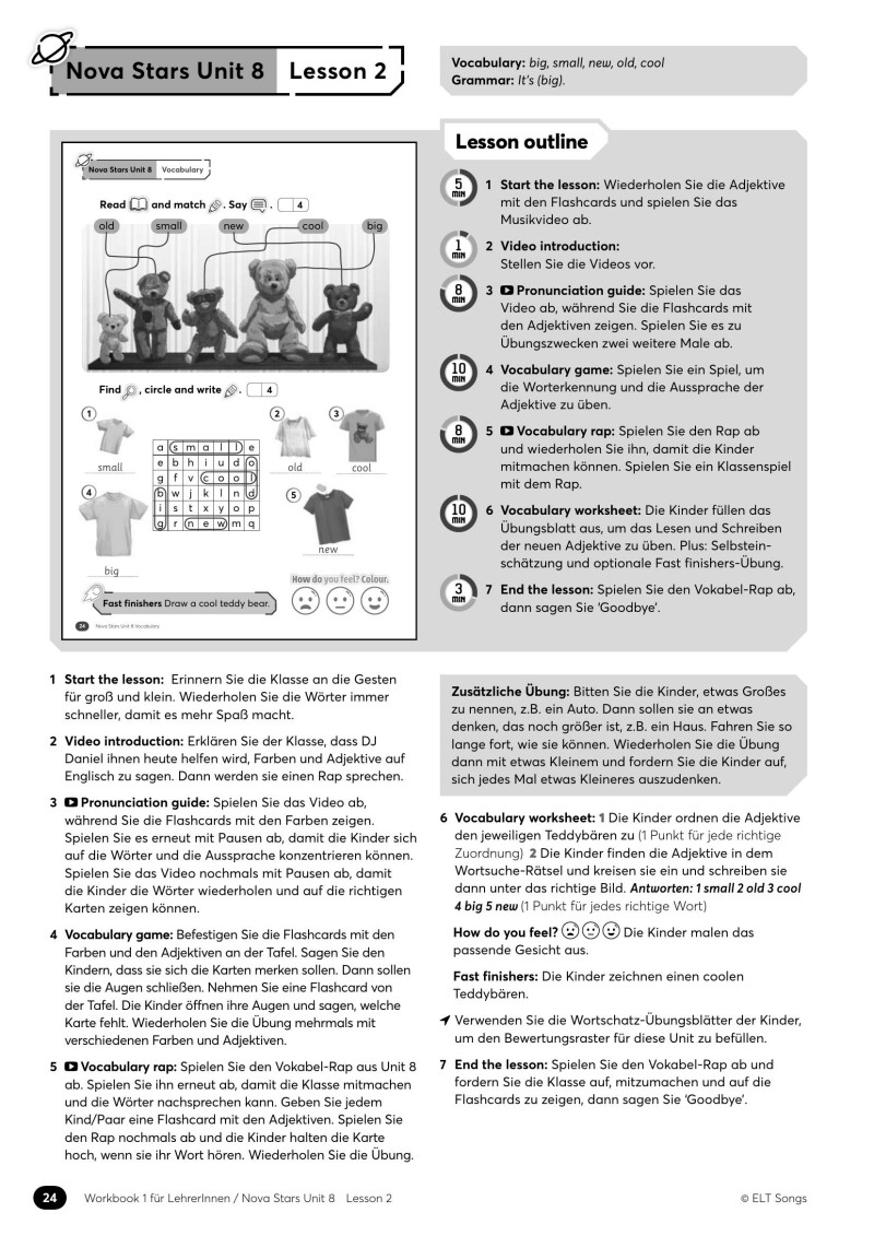 Planet Pop: Workbook 1 - Arbeitsblätter für LehrerInnen, Planet Pop - Units 1 - 29