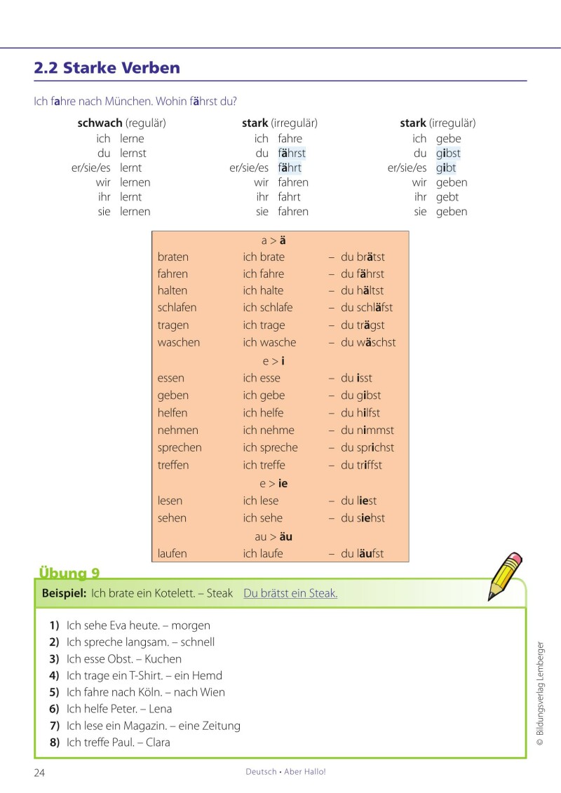 Deutsch - ABER HALLO! Grammatikübungen Grundstufe