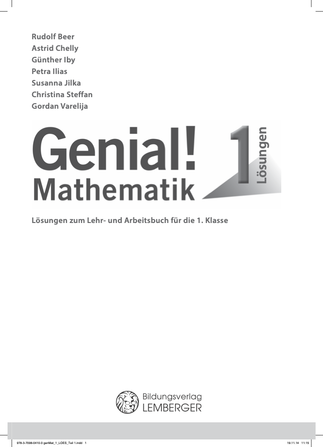Genial! Mathematik 1 Lösungen ALTER LEHRPLAN