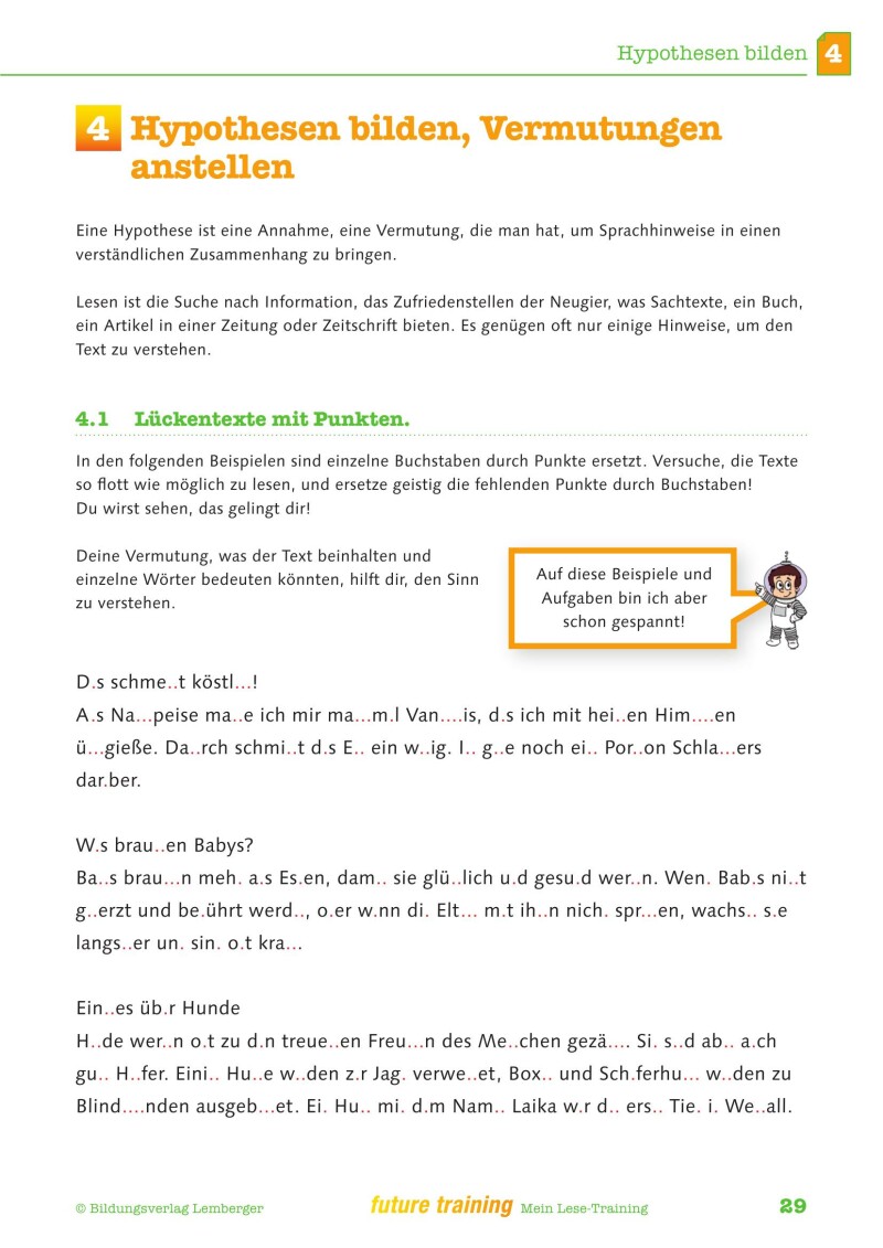 Kompetenz Lernen® - future training - Mein Lese-Training