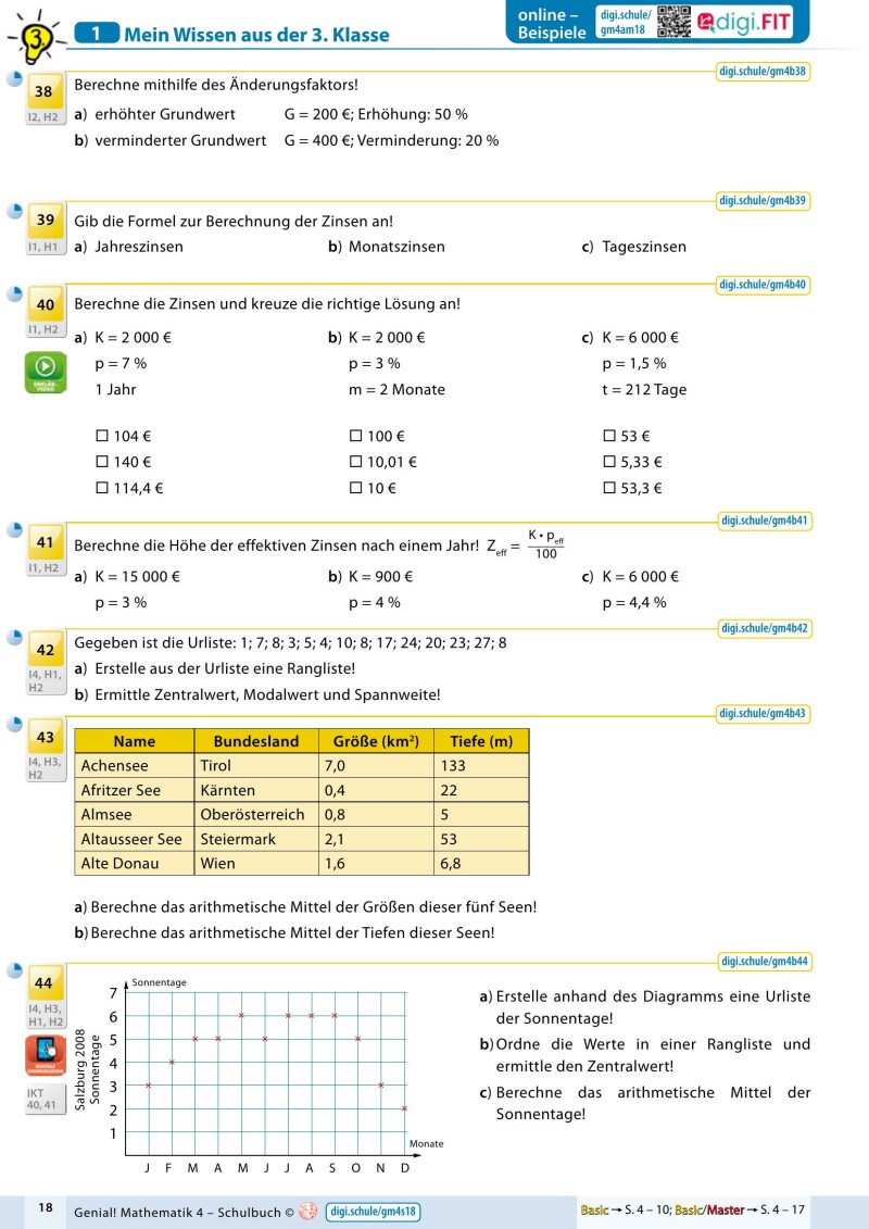 Genial! Mathematik 4 - eSquirrel Klassenlizenz