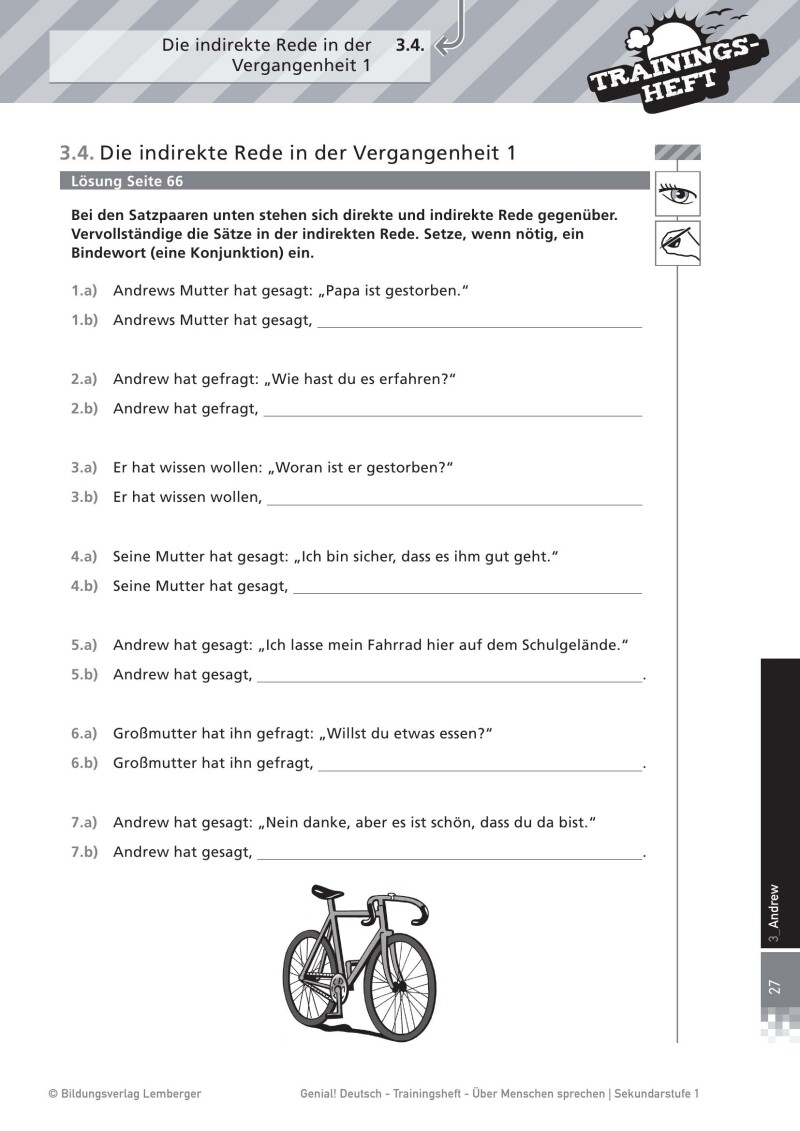Genial! Deutsch – Trainingsheft Über Menschen sprechen: Mündllich erzählen – Sek 1
