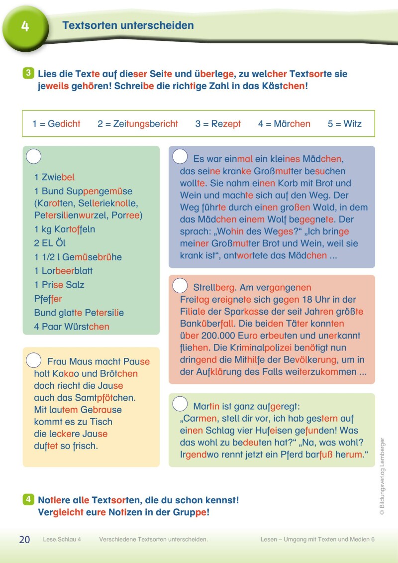 Lese.Schlau 4 - Lesebuch mit Silbenschrift