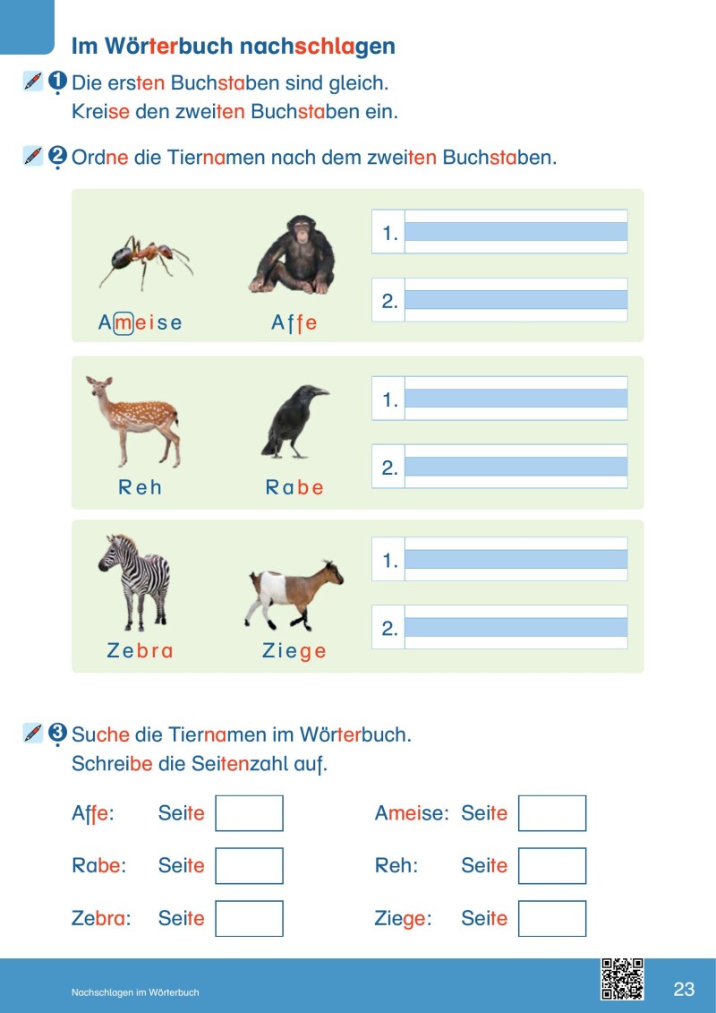 ABC der Tiere 2 – Schulbuch Kompaktausgabe: Spracharbeitsheft A (1. Semester) mit Silbenschrift_LP’23