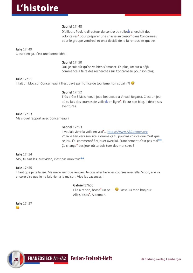 Ferien-Freizeit-Heft Französisch A1+/A2