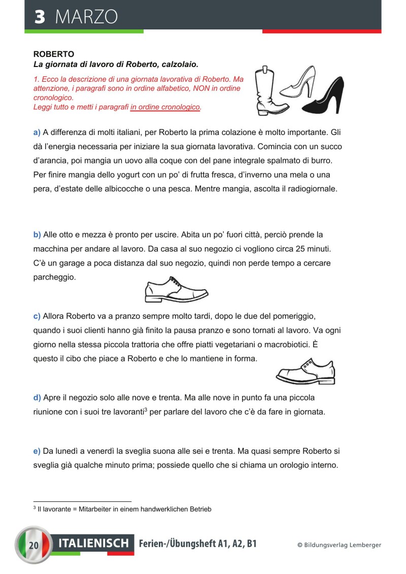 Ferien-Freizeit-Heft Italienisch A1, A2, B1 mit mp3-Dateien