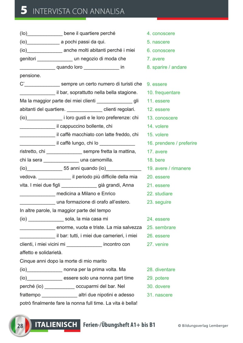 Italienisch – Ferien-Freizeit-Heft A1+/B1