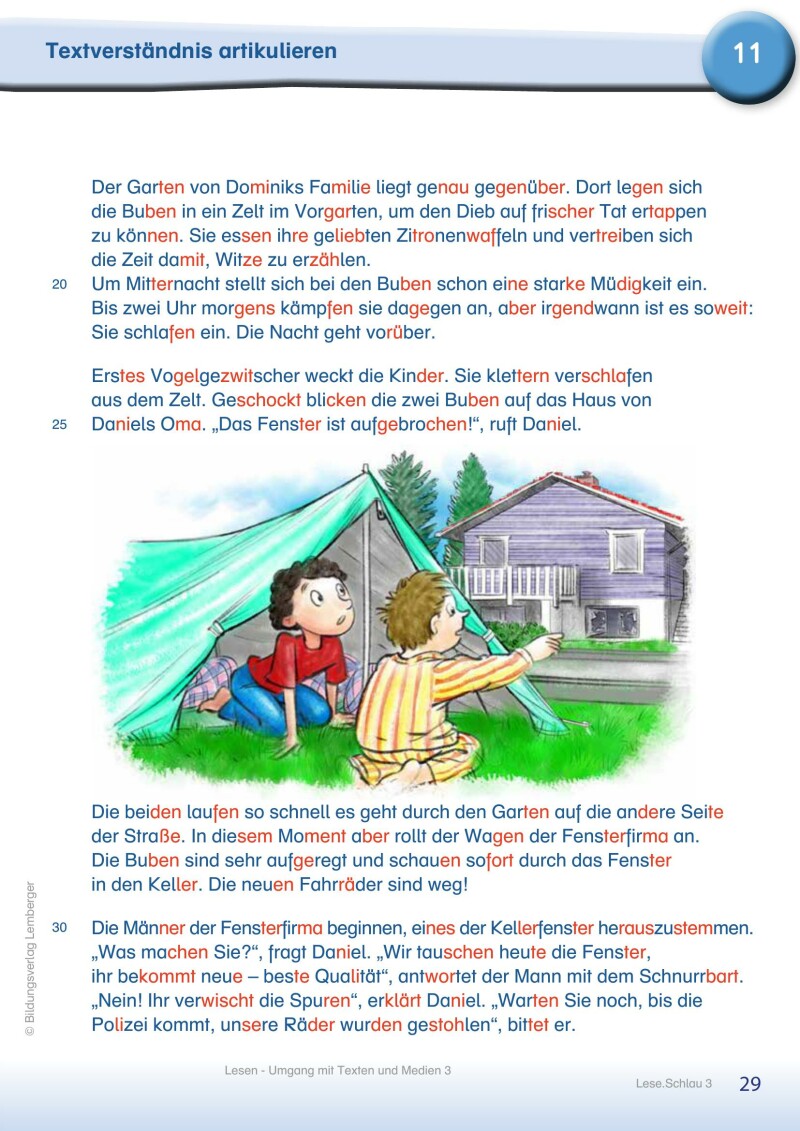 Lese.Schlau 3 - Lesebuch mit Silbenschrift