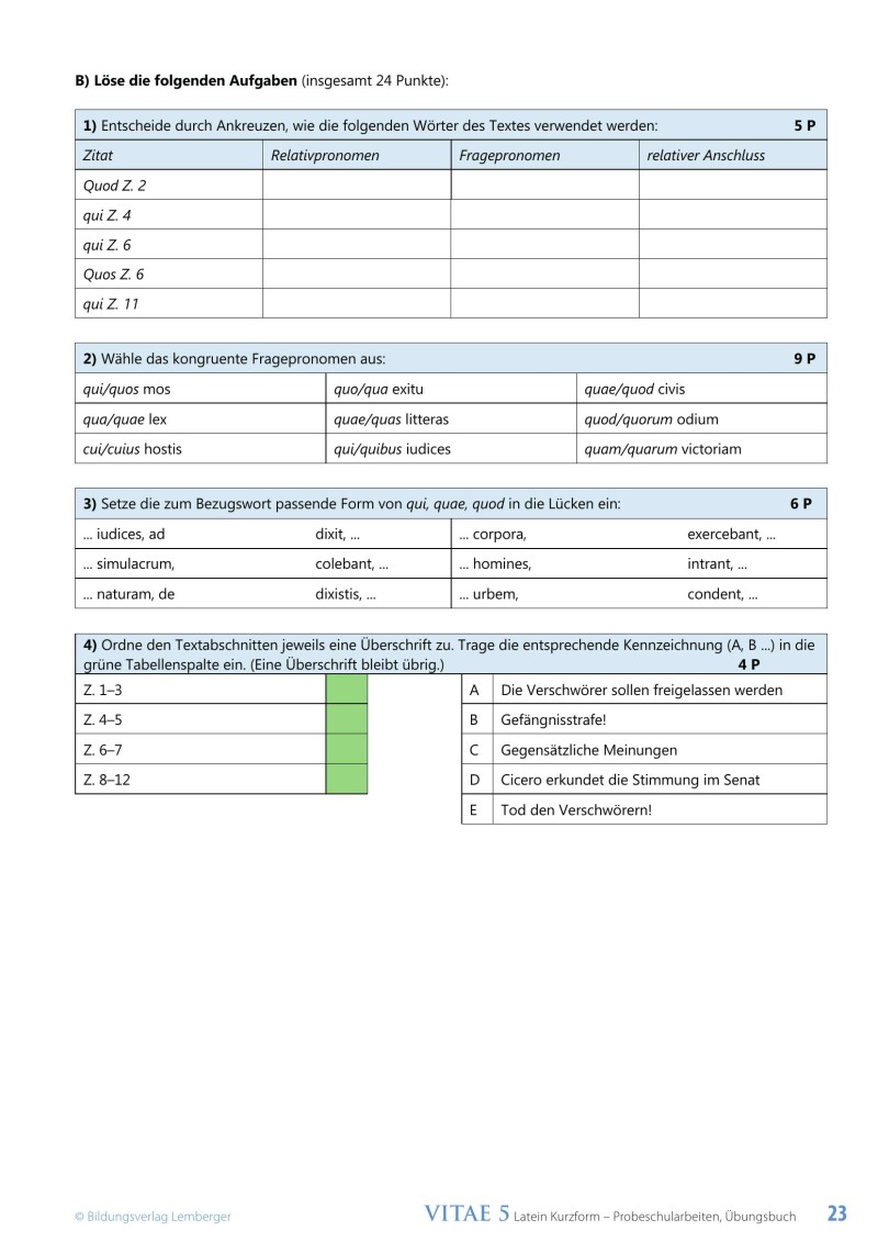 VITAE 5 / Probeschularbeiten