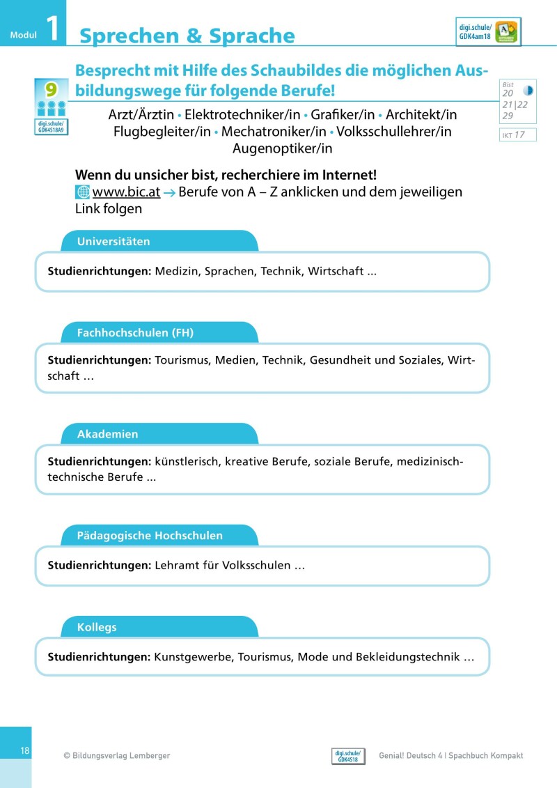 Genial! Deutsch 4 – Sprachbuch Kompakt IKT_Version 1.1: Schulbuch mit E-Book für das Leistungsniveau ”Standard”
