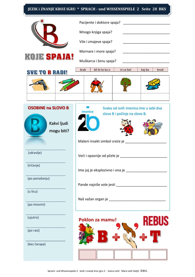 "Sprach- und Wissensspiele 2"/“Jezik i znanje kroz igru 2“