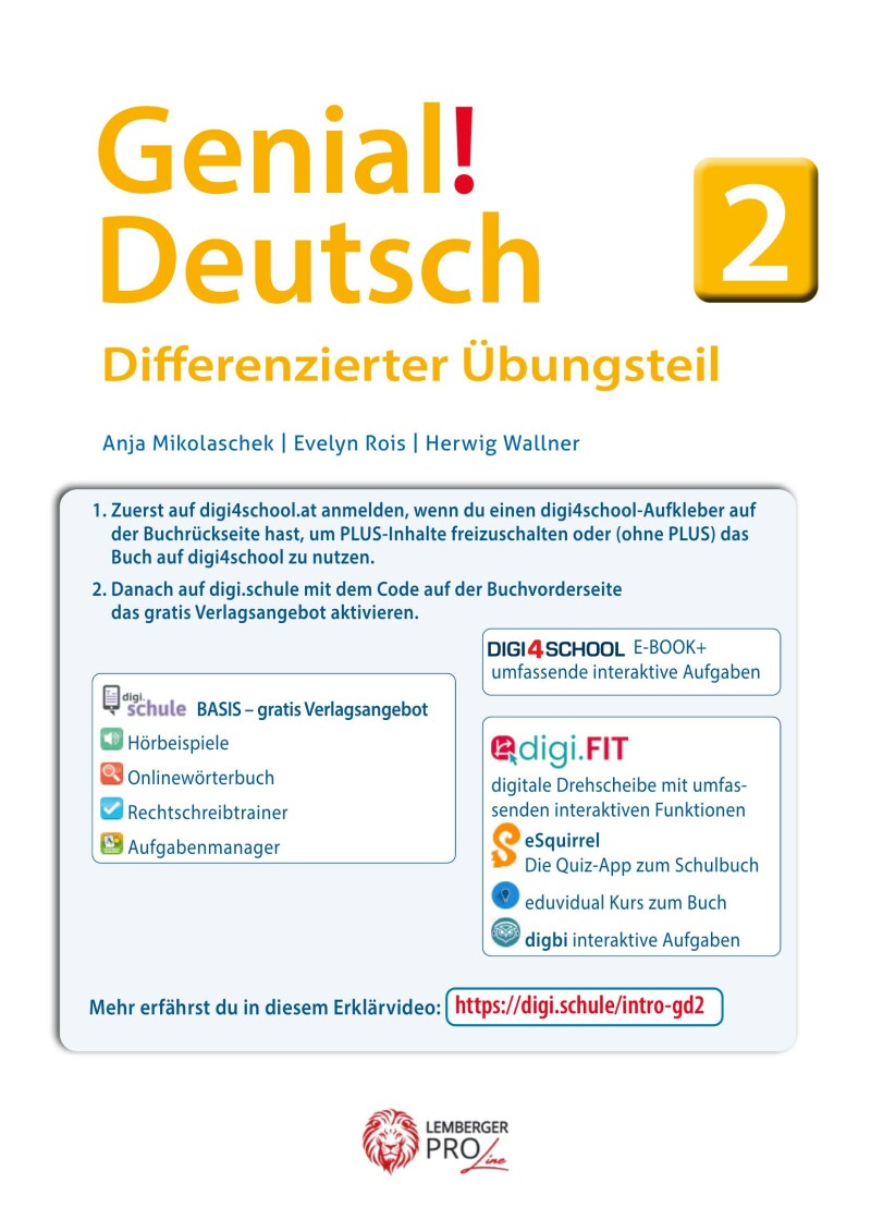 Genial! Deutsch 2 – Sprachbuch IKT LP’23 v.1.2 / Differenzierter Übungsteil