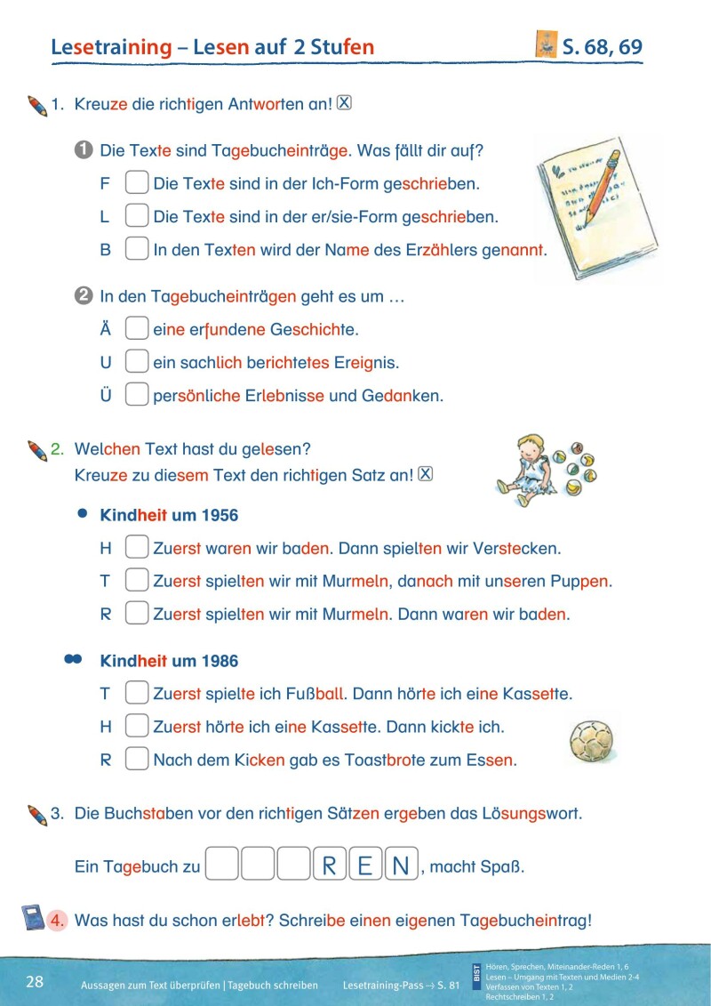 ABC der Tiere 4 - Arbeitsheft Lesebuch - Kompaktausgabe