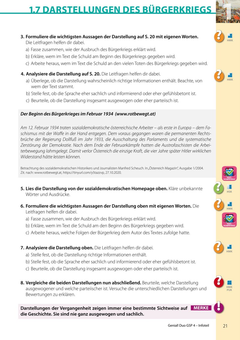 Genial! DUO Geschichte 4 - Info-Teil