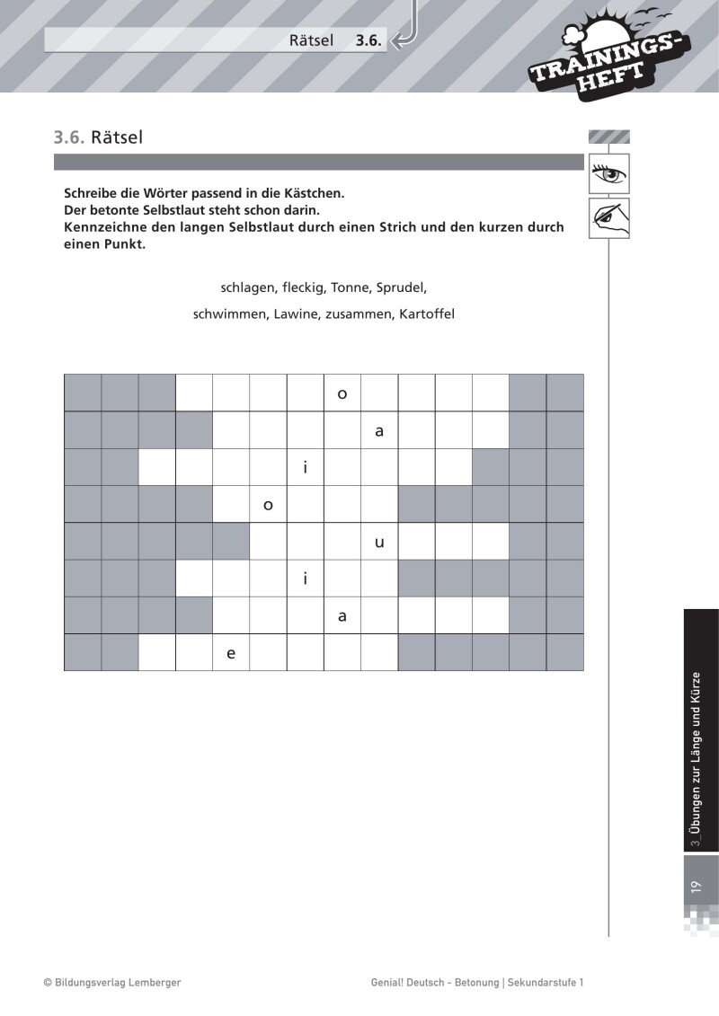 Genial! Deutsch – Trainingsheft Betonung – Sek 1