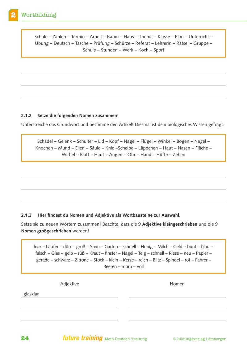 Kompetenz Lernen® - future training - Mein Deutsch-Training (mit Lösungen)
