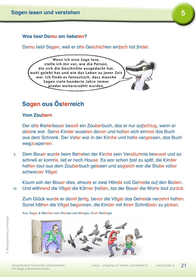 Lese.Schlau 4 - Lesebuch mit Silbenschrift