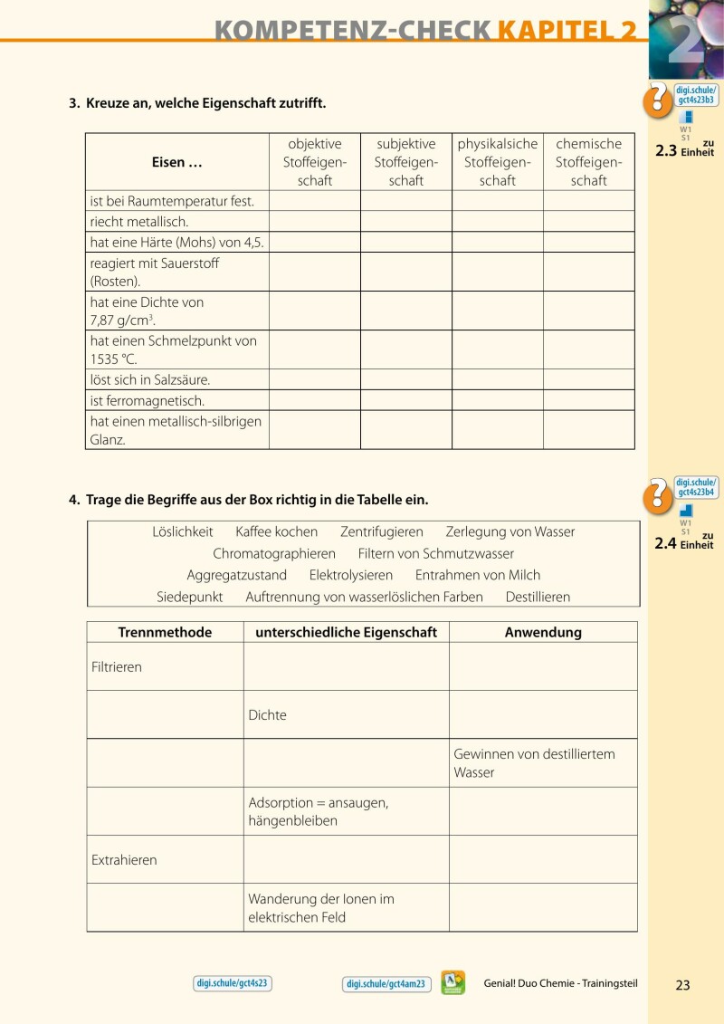 Genial! DUO Chemie 4 - Trainings-Teil