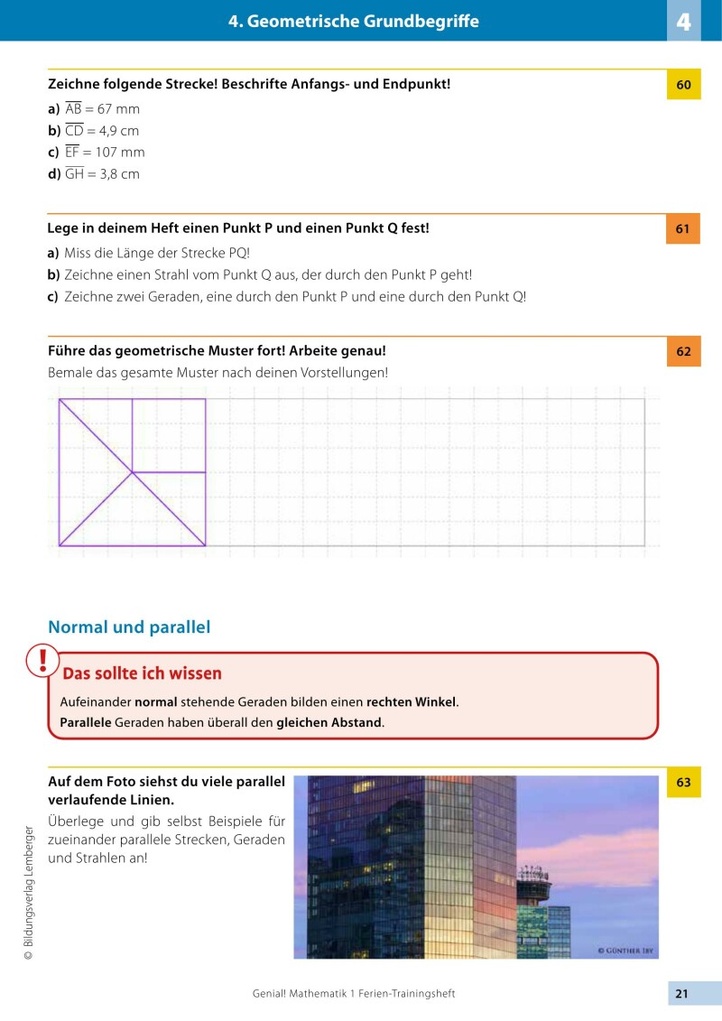 Genial! Mathematik 1 - Ich kann's!: Ferien-Trainings-Heft