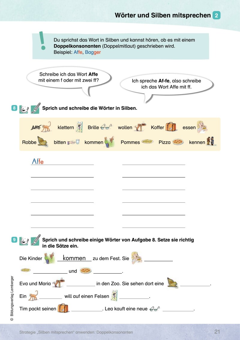 INDIGO - Silben-Themen-Wörterbuch: Arbeitsheft 3 - Rechtschreiben
