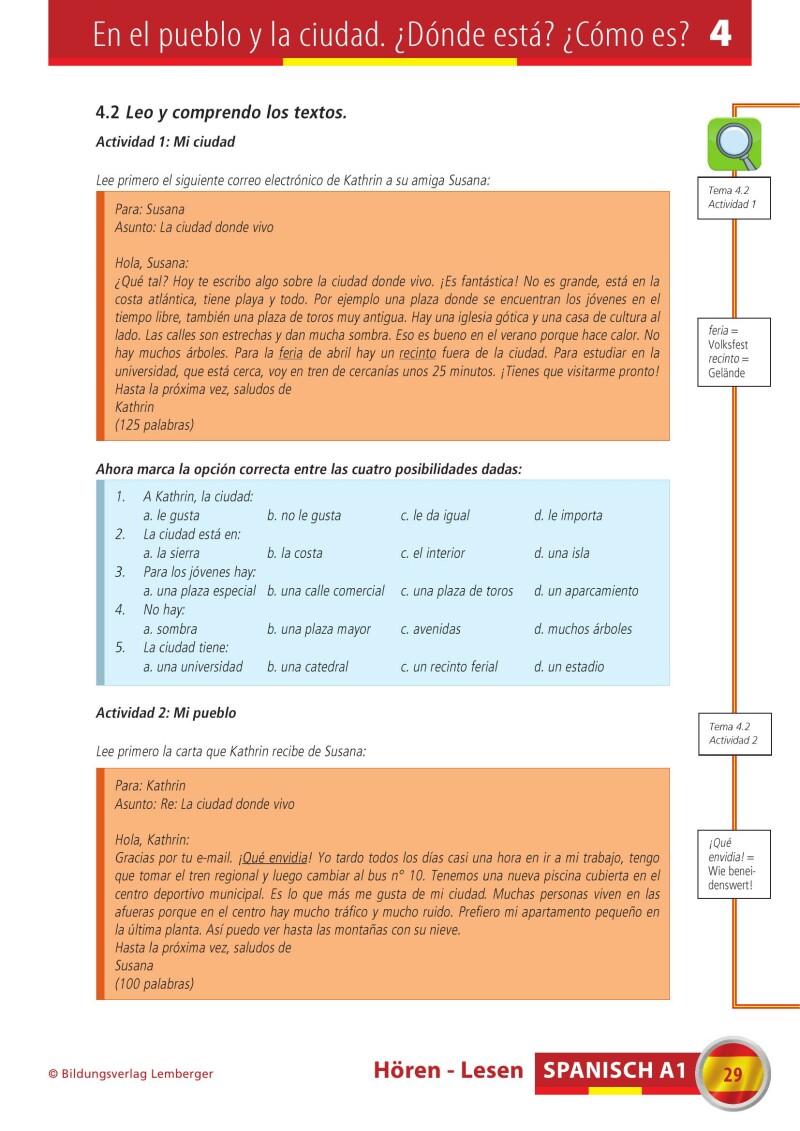 Spanisch A1 Hören-Lesen_Arbeitsbuch inkl. Audio-CD