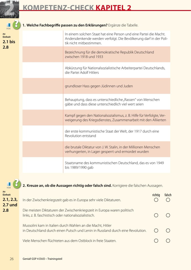 Genial! DUO Geschichte 4 - Trainings-Teil