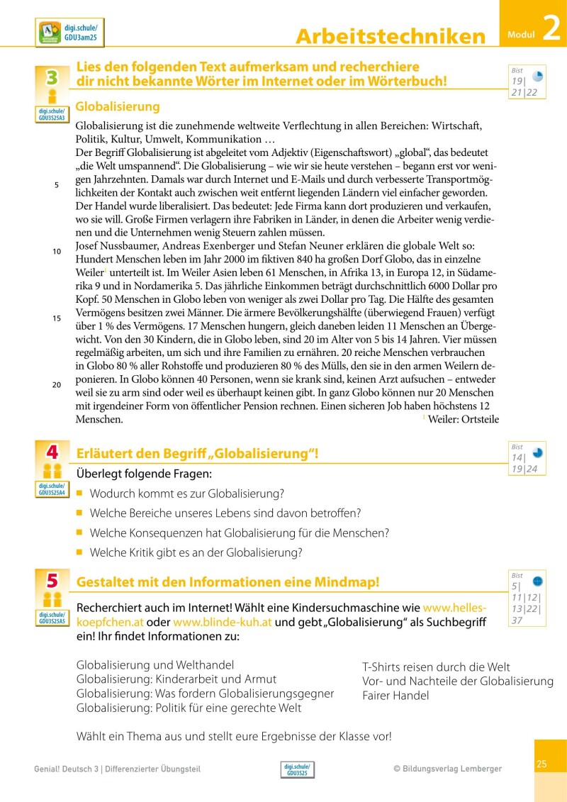 Genial! Deutsch 3 - Sprachbuch IKT NEU: Differenzierter Übungsteil mit Lösungsheft