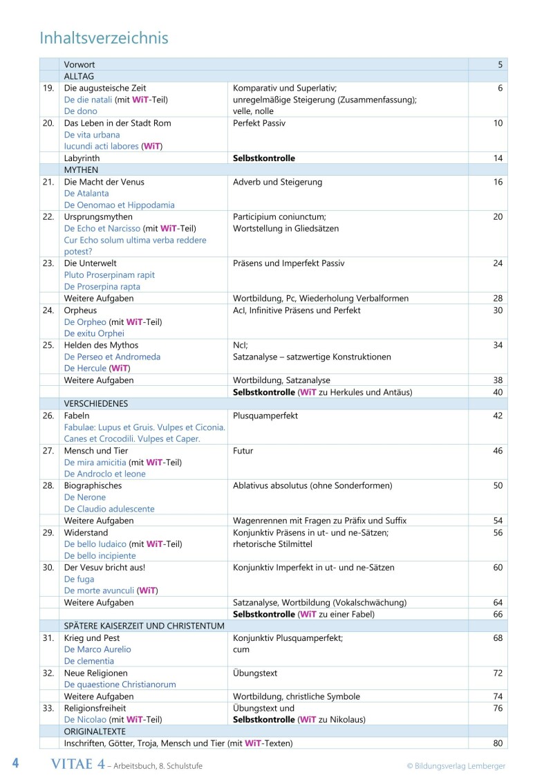 Vitae 4 / Schulbuch für die 4. Klasse Unterstufe_Langlatein LP’23 v1.1_Schulbuch