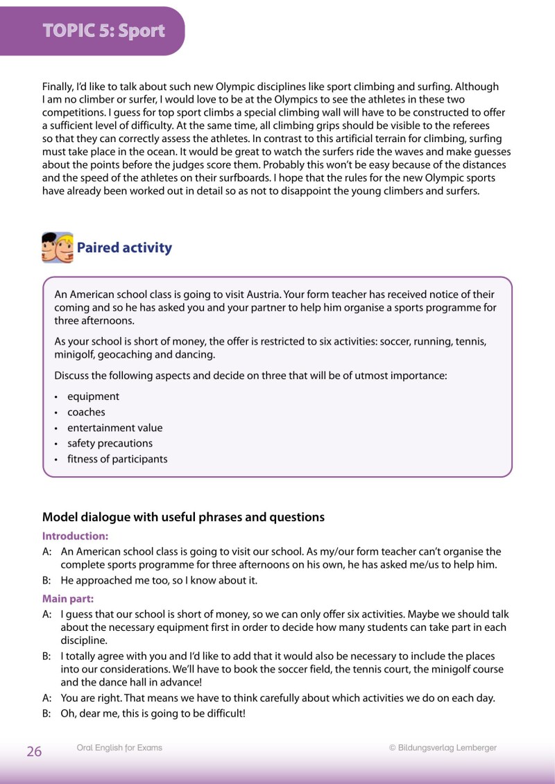 Oral English for Exams – Maturatraining inklusive