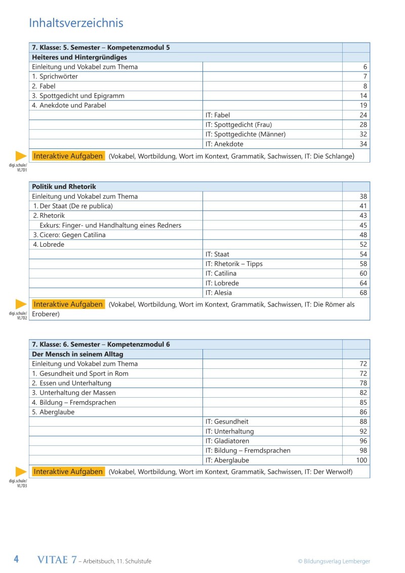Vitae 7 / Schulbuch für die 7. Klasse_Kurzlatein LP’23 und mit Gratis digbi