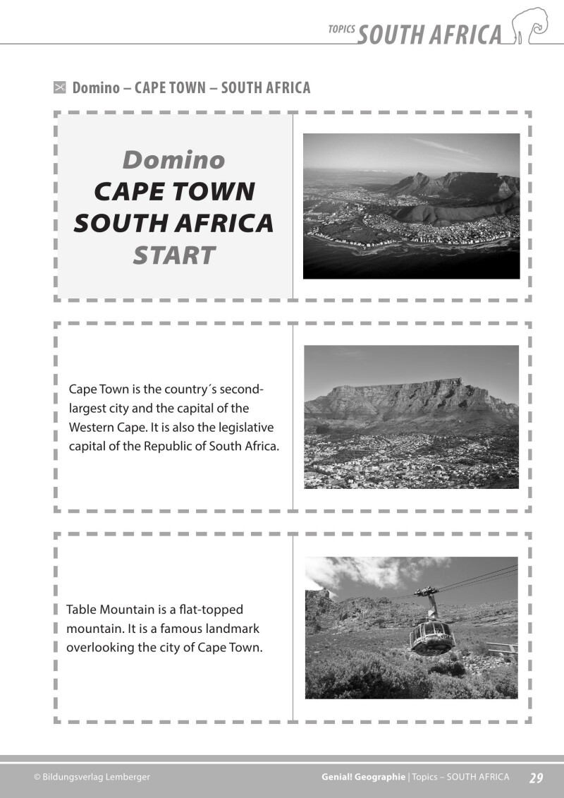 Genial! GW 4 – topics 2: South Africa