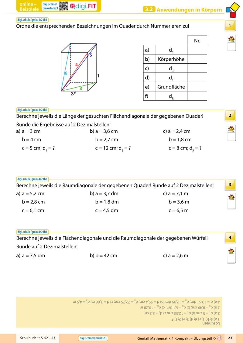 Genial! Mathematik 4 - Kompakt IKT v2.3 – Übungsteil