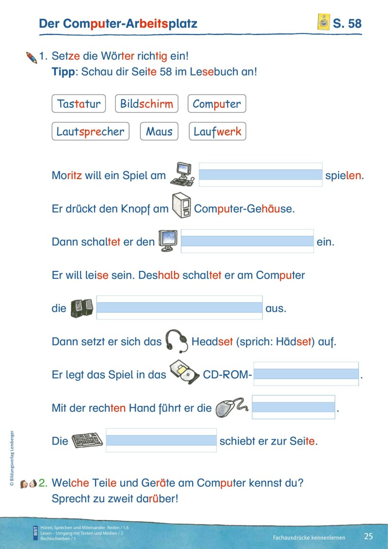 ABC der Tiere 2 - Schulbuch Kompaktausgabe: Lesebuch - Arbeitsheft