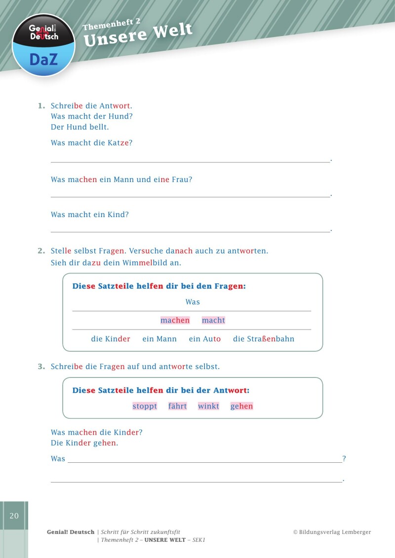 Genial! Deutsch DAZ - Schritt für Schritt zukunftsfit - Schulbuch - Themenheft 2 Sekundarstufe 1 - silbierte Ausgabe: Unsere Welt