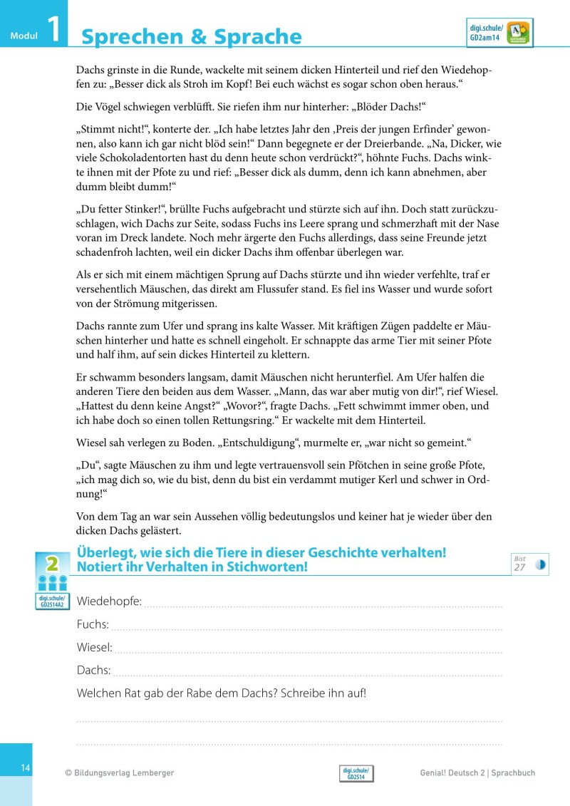 Genial! Deutsch 2 - eSquirrel Klassenlizenz