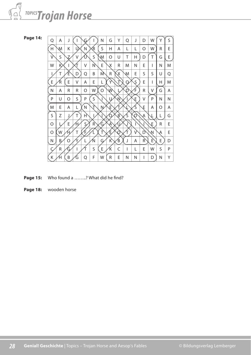 Genial! Geschichte 2 – topics 3: Trojan Horse – Greek Fables
