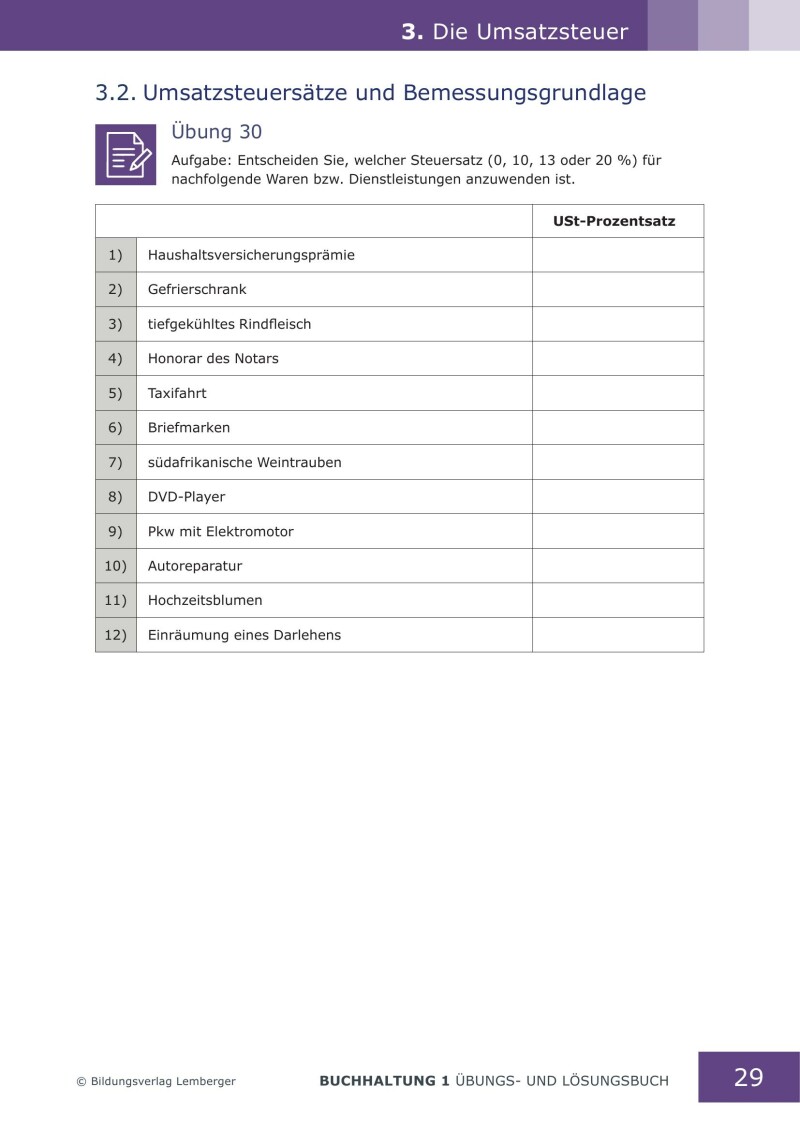 Buchhaltung 1 - Übungsbuch mit Lösungen
