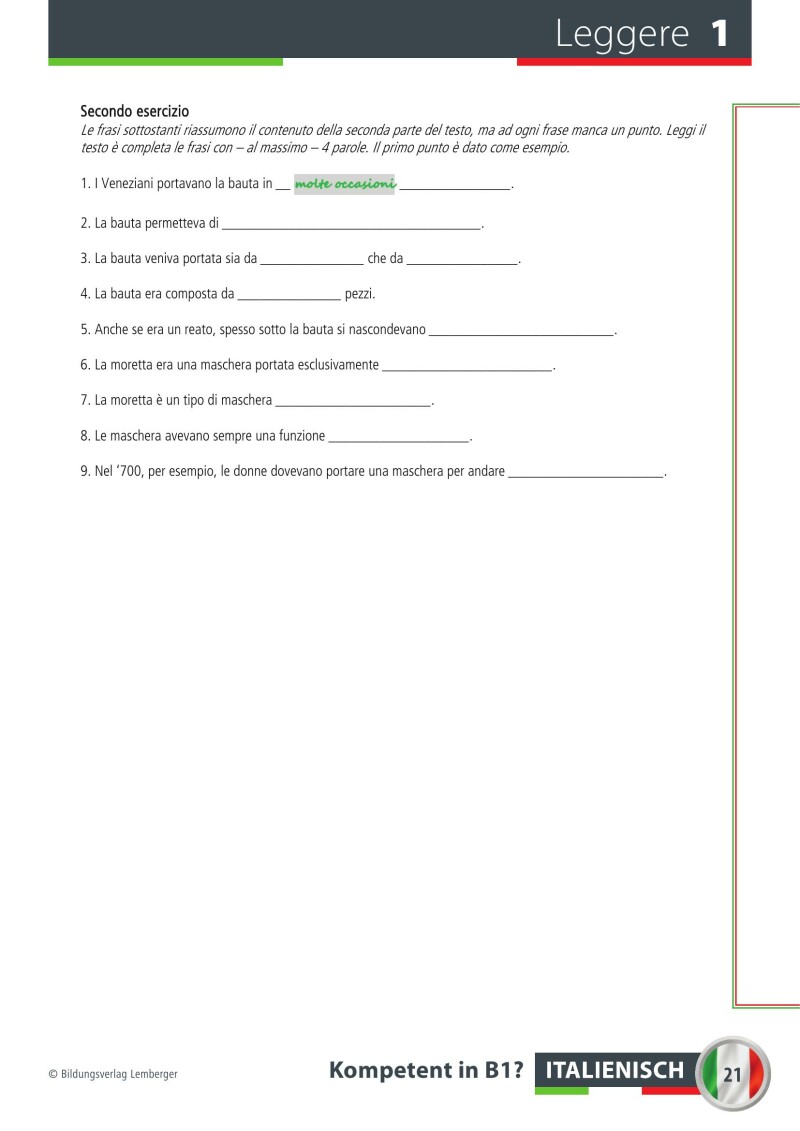 Italienisch Kompetent in B1? Übungsbuch inkl. Audio-CD