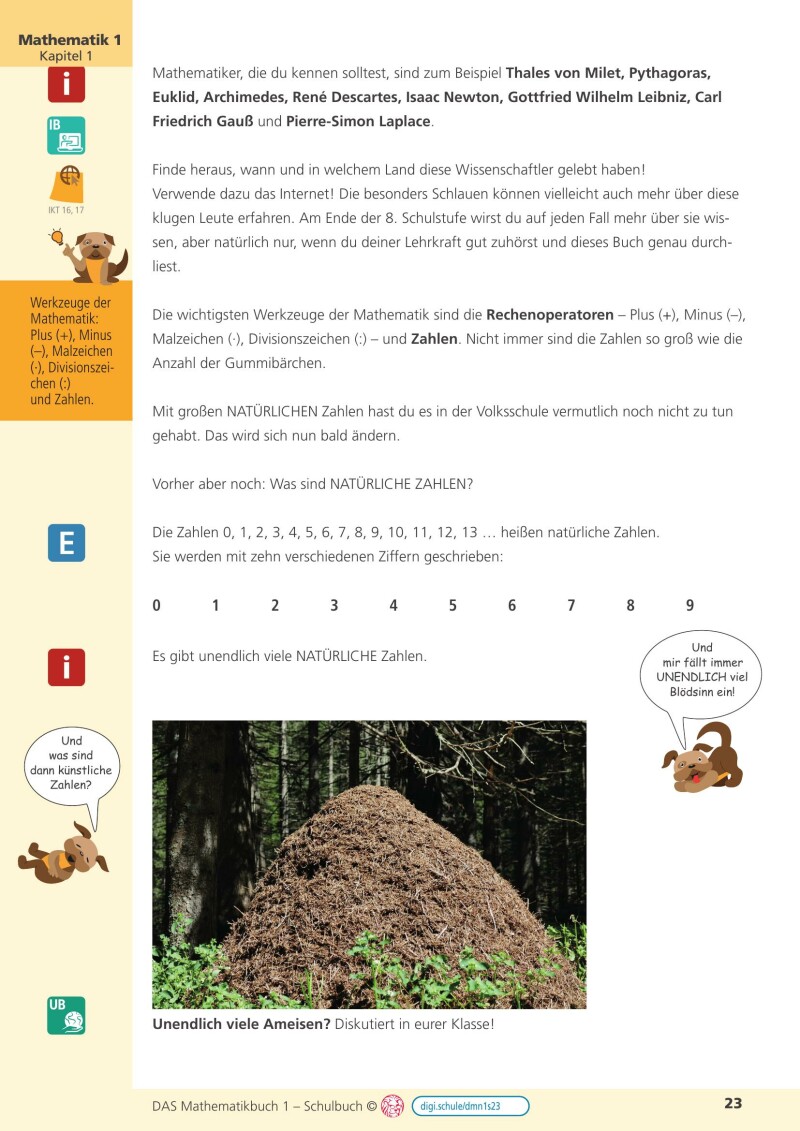 DAS Mathematikbuch 1 IKT – Schulbuch LP’23 v.1.1 / Teil 1 für das 1. Semester