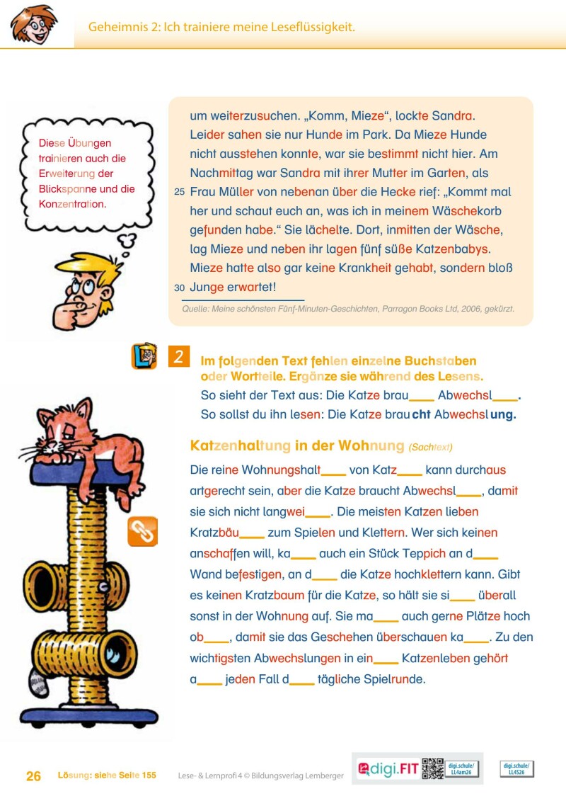 Lese- und Lernprofi 4 LP’23 v1.1 / Schulbuch – silbierte Ausgabe