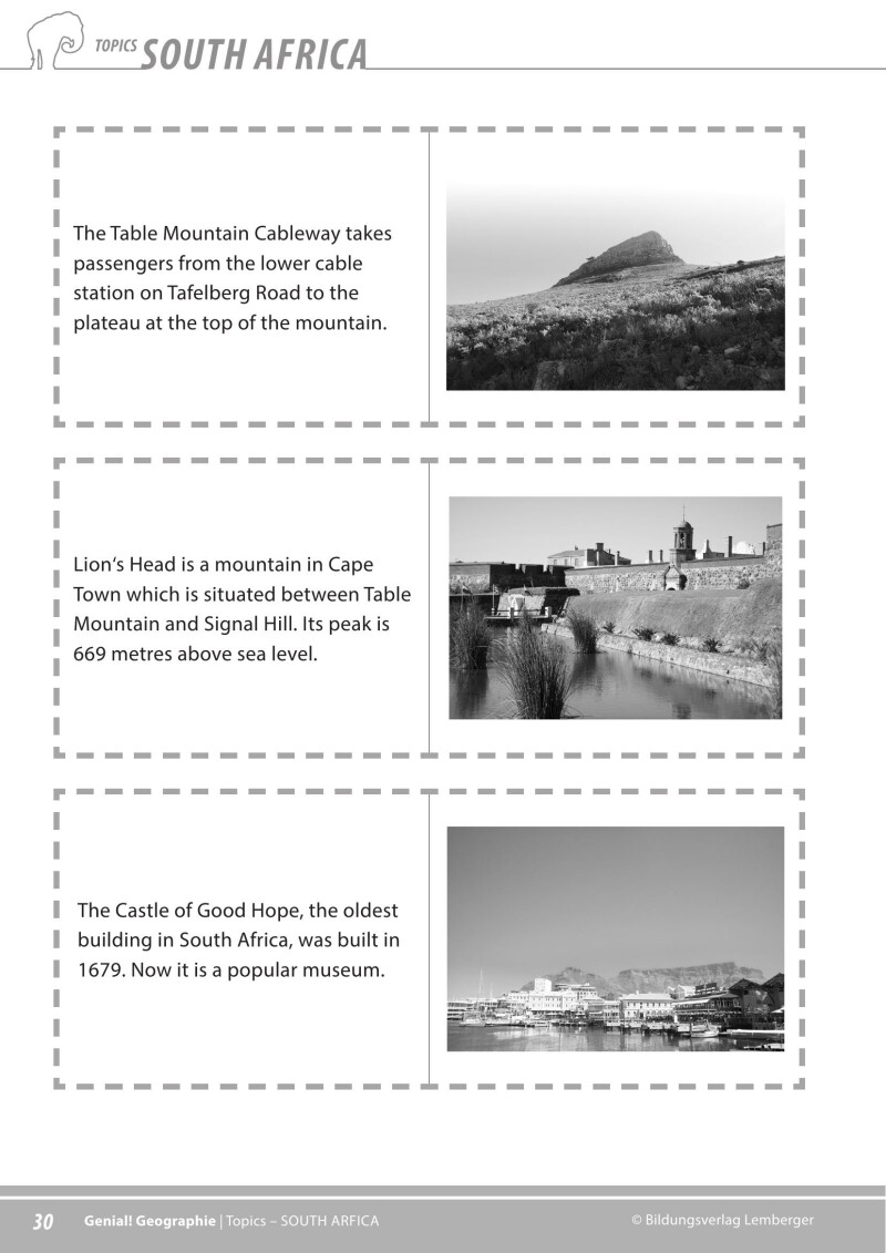 Genial! GW 4 – topics 2: South Africa