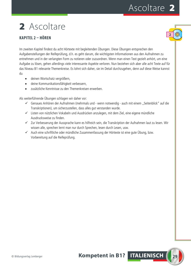 Italienisch Kompetent in B1? Übungsbuch inkl. Audio-CD