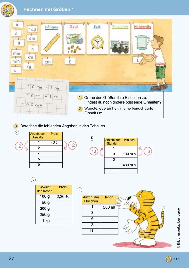 Mathetiger 4 NEU - Schulbuch Teil A (für das 1. Semester)