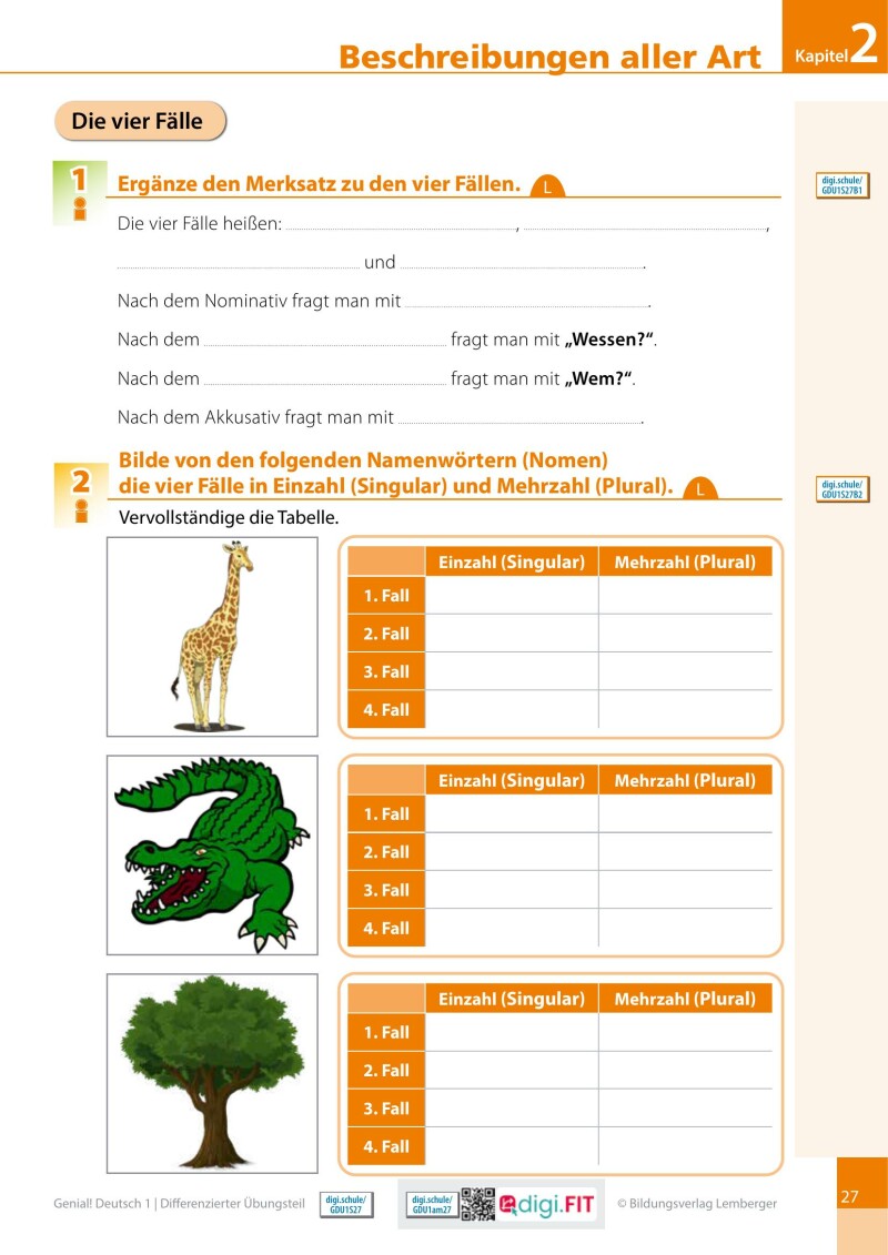 Genial! Deutsch 1 – Sprachbuch IKT LP’23 v.1.1 / Differenzierter Übungsteil