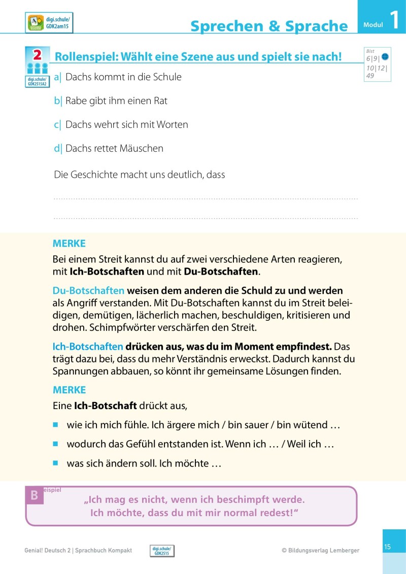 Genial! Deutsch 2 – Sprachbuch Kompakt IKT_Version 1.2: Schulbuch für das Leistungsniveau ”Standard”